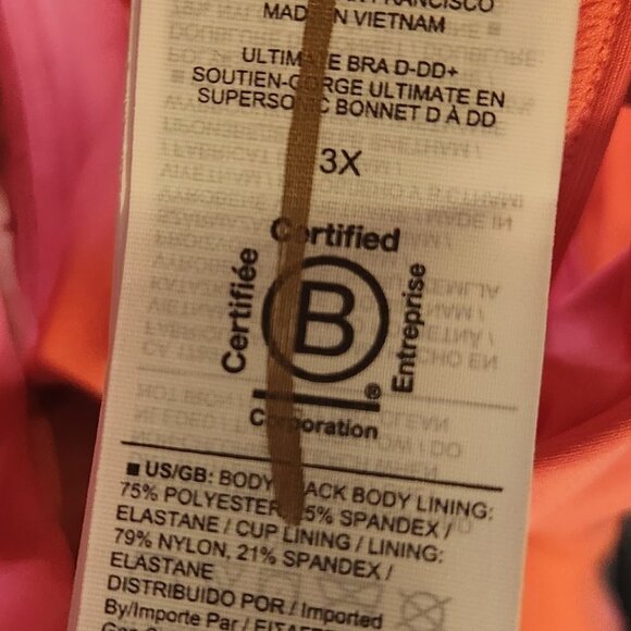 Athleta Exhale Printed Bra NWT. Size 3X/D-DD - Picture 8 of 9